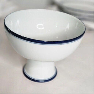 DANSK  BISTRO CHRISTIANSHAVN 7.5” Pedestal Serving Bowl Blue￼ Japan Footed